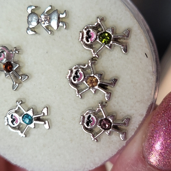 Girl & boy birthdtone charms charm floating memory locket - Picture 2 of 6